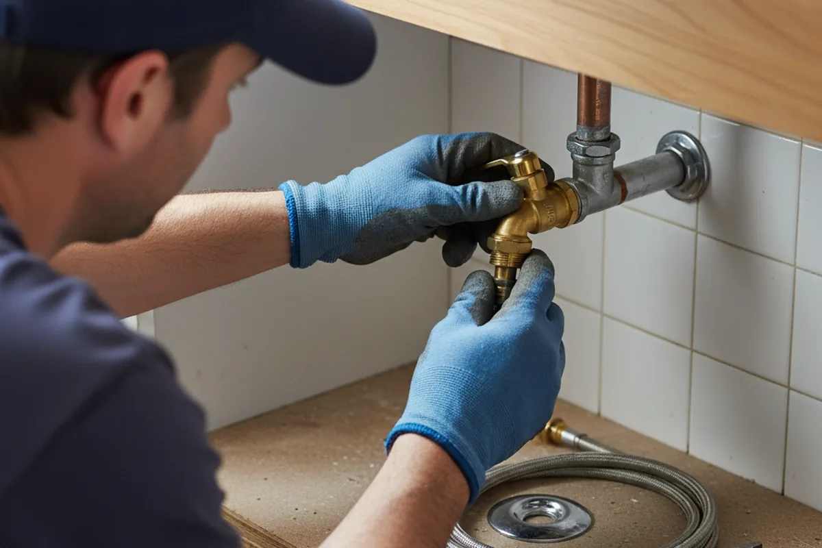 Shutoff valve and fitting work during Well Pump Repair in Herreid